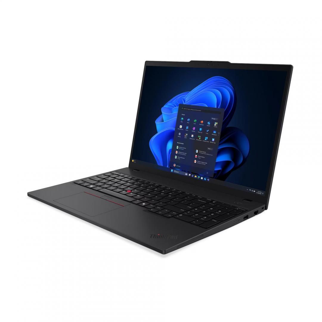 Laptop Lenovo ThinkPad T16 Gen 4 21QE0089RI, 16 inch 1920x1200, Intel Core ultra 7 255U (12 C / 14 T, N/A - 5.2 GHz, 12 MB cache, 15 W), 64 GB DDR5, 1 TB SSD, Intel Intel Graphics, Windows 11 Pro, Tastatura English (EU), Black