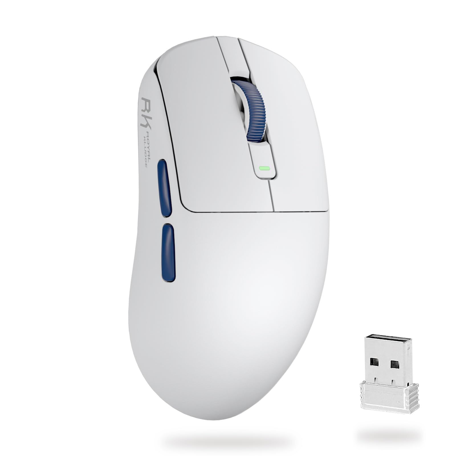 ROYAL KLUDGE M30 White Blue Gaming Mouse PAW 33111K