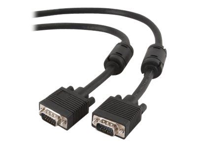GEMBIRD CC-PPVGA-6B VGA HD15m/HD15m dual-shielded w/2 ferrite core 6ft cable BLACK