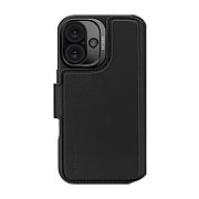 Leather case for iPhone 16  black