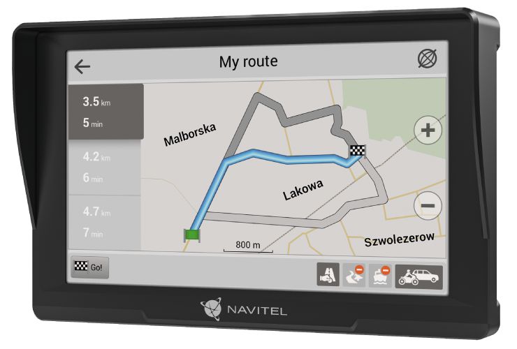 Navitel E777 Truck navigator Fixed 17.8 cm (7 ) Touchscreen Black
