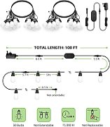 Smart outdoor lights 30M ZB1 AI  multicolor