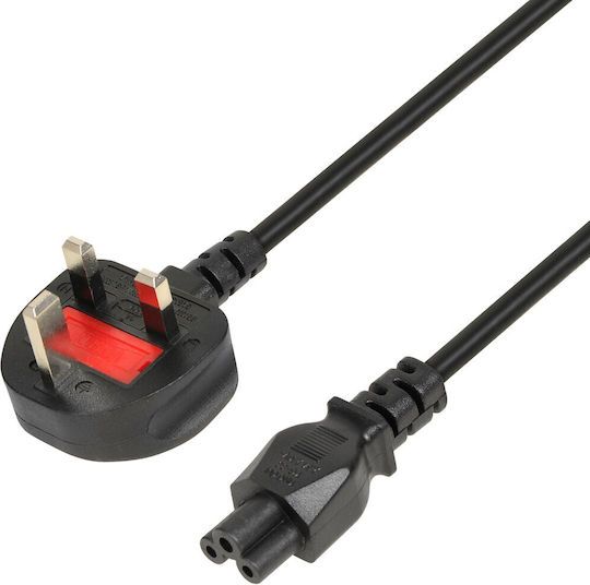 iBOX Power Cable for Laptops (clover) VDE 1.8m UK plug