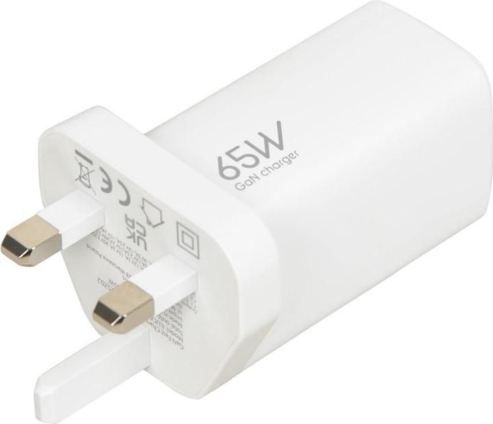 iBOX C-65 White  GaN 65W universal charger UK plug