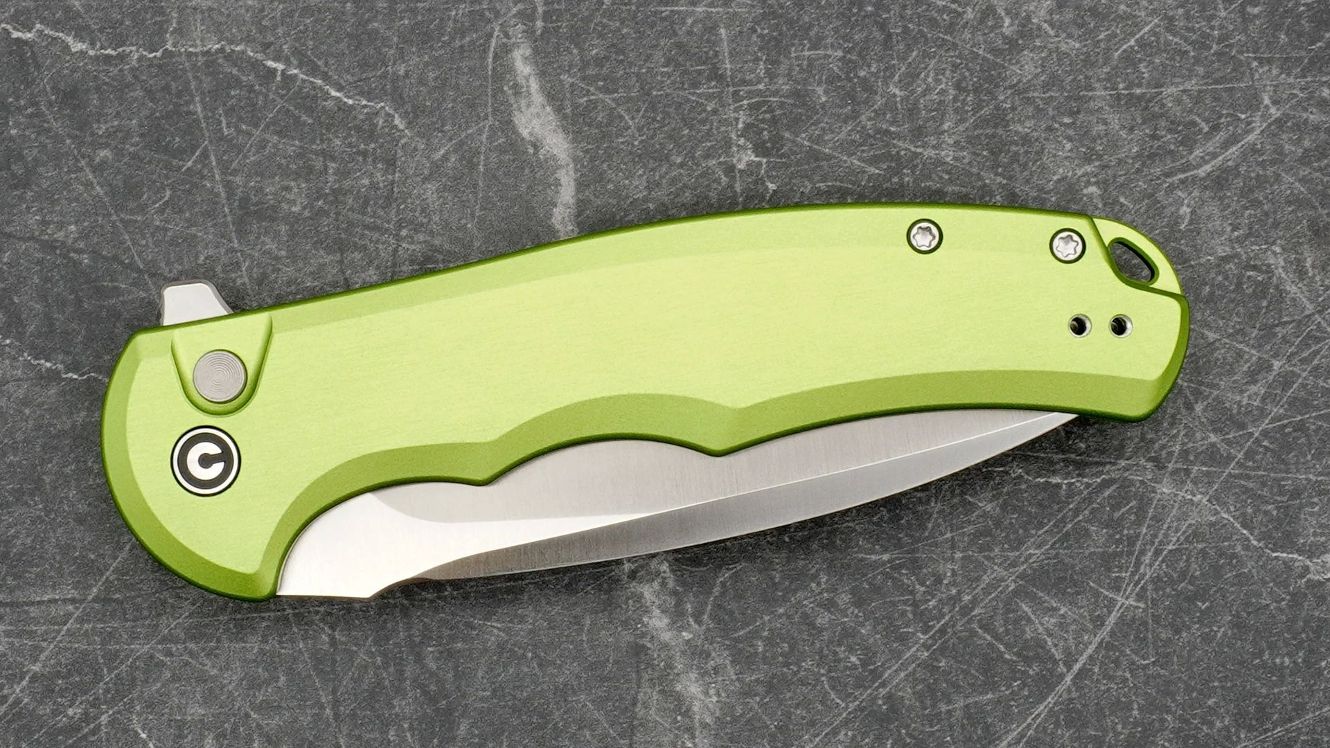 CIVIVI Button Lock Praxis Knife Aluminum Green