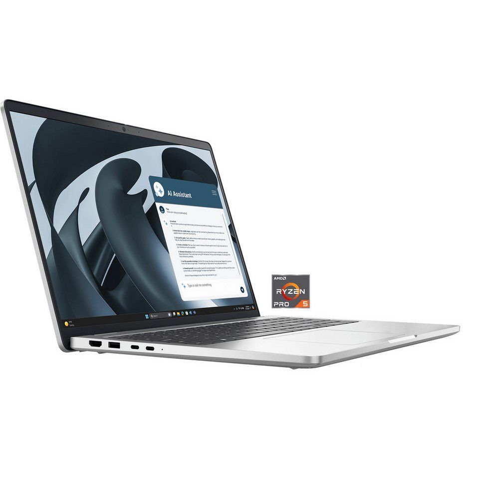 Laptop Dell Pro 16 Plus, 16 inch 1920 x 1200, AMD Ryzen 5 Pro -  230 (6 C / 12 T, 3.5 GHz - 4.9 GHz, 6 MB + 16 MB cache), 16 GB LPDDR5x, 512 GB SSD, AMD Radeon 760M, Windows 11 Pro Germana, Tastatura Germana, Gri/Aluminiu