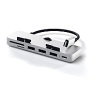 Satechi Aluminum Type-C CLAMP PRO Hub (3x USB 3.0,MicroSD) - Silver