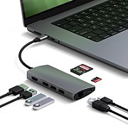 Satechi Aluminium Type-C Multi-Port Adapter (HDMI 4K,3x USB 3.0,MicroSD,Ethernet V2) - Space Grey