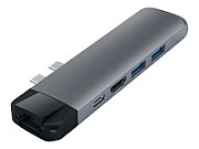 Satechi Aluminium Type-C PRO Hub (HDMI 4K,PassThroughCharging,1x USB3.0,1xSD,Ethernet) - Space Grey