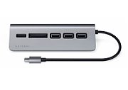 Satechi Aluminium Type-C USB Hub (3x USB 3.0,MicroSD) - Space Grey