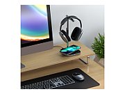 Satechi 2-IN-1 Headphone Stand w Wireless Charger USB-C (Cable inc., Adapter not inc.) - Space Grey)