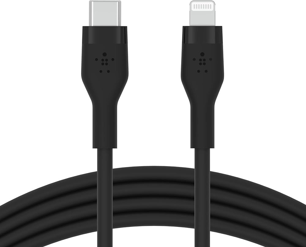 Belkin BOOST CHARGE Flex Silicone cable USB-C to Lightning - 1M - Black