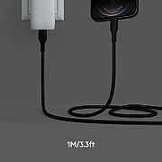Belkin BOOST CHARGE Flex Silicone cable USB-C to Lightning - 1M - Black