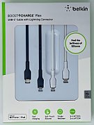 Belkin BOOST CHARGE Flex Silicone cable USB-C to Lightning - 1M - Black