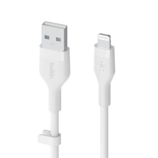 Belkin BOOST CHARGE Flex Silicone cable USB-A to Lightning - 3M - White