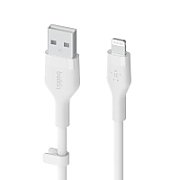 Belkin BOOST CHARGE Flex Silicone cable USB-A to Lightning - 3M - White