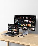 Satechi Thunderbolt 4 Pro Braided Cable 1m (PD240W,40Gpbs data,8K resolution) - Black