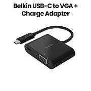 Belkin USB-C to VGA + Charge Adapter (60W PD) - Black