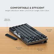 Satechi SM1 Slim Mechanical Backlit Bluetooth Keyboard (Windows Keycaps - Windows, Left Alt, Right Alt 2.4GHz USB Receiver) - Black