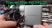 Satechi Travel Chrager 145W USB-C 4-Port (4x USB-C PD, UK-EU-AU-US adapte & mesh bag inc.) - Space Grey