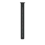 Apple Watch 49mm Band:  Black Ocean Band Extension - Natural Titanium Finish