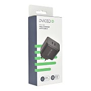 Dviced Wall charger 65W GaN 2 USB-C EU w cable - Black
