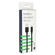 Dviced Cable USB-A to Lightning Nylon Textile 1,25m - Black