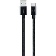 Dviced Cable USB-A to USB-C Nylon Textile 1,25m - Black