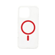 Dviced Magsafe iPhone 16 Pro Max clear case - Red
