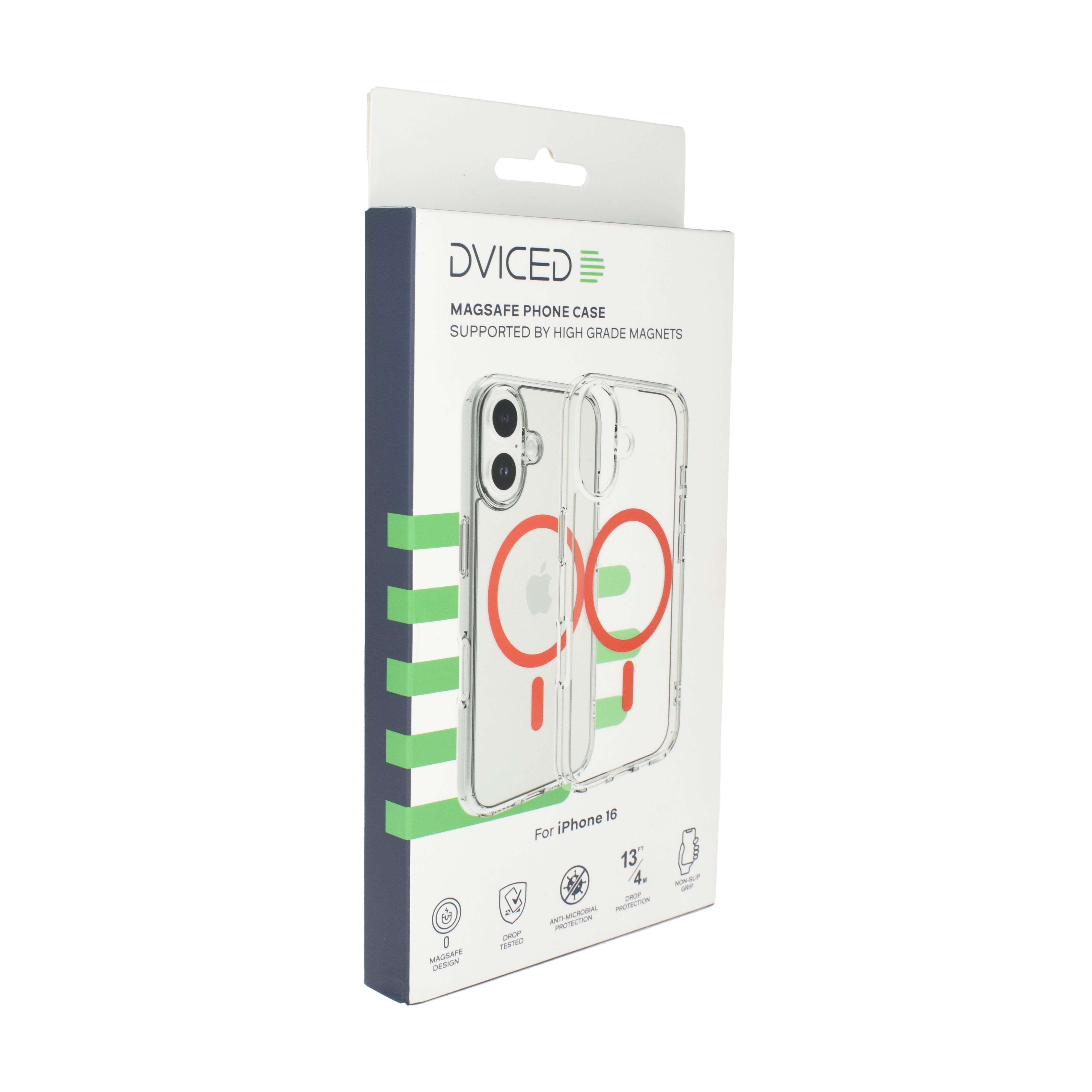 Dvided Magsafe iPhone 16 clear case - Red