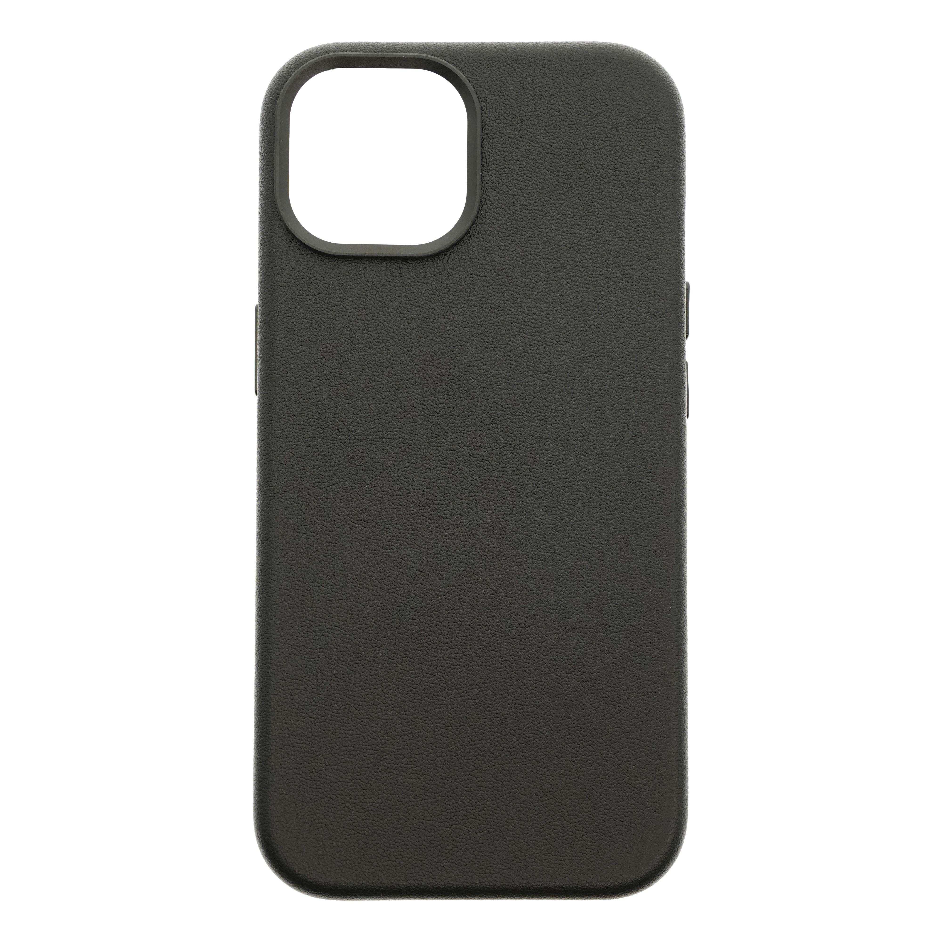 Dviced Leather case with magsafe for iPhone 15 - Black