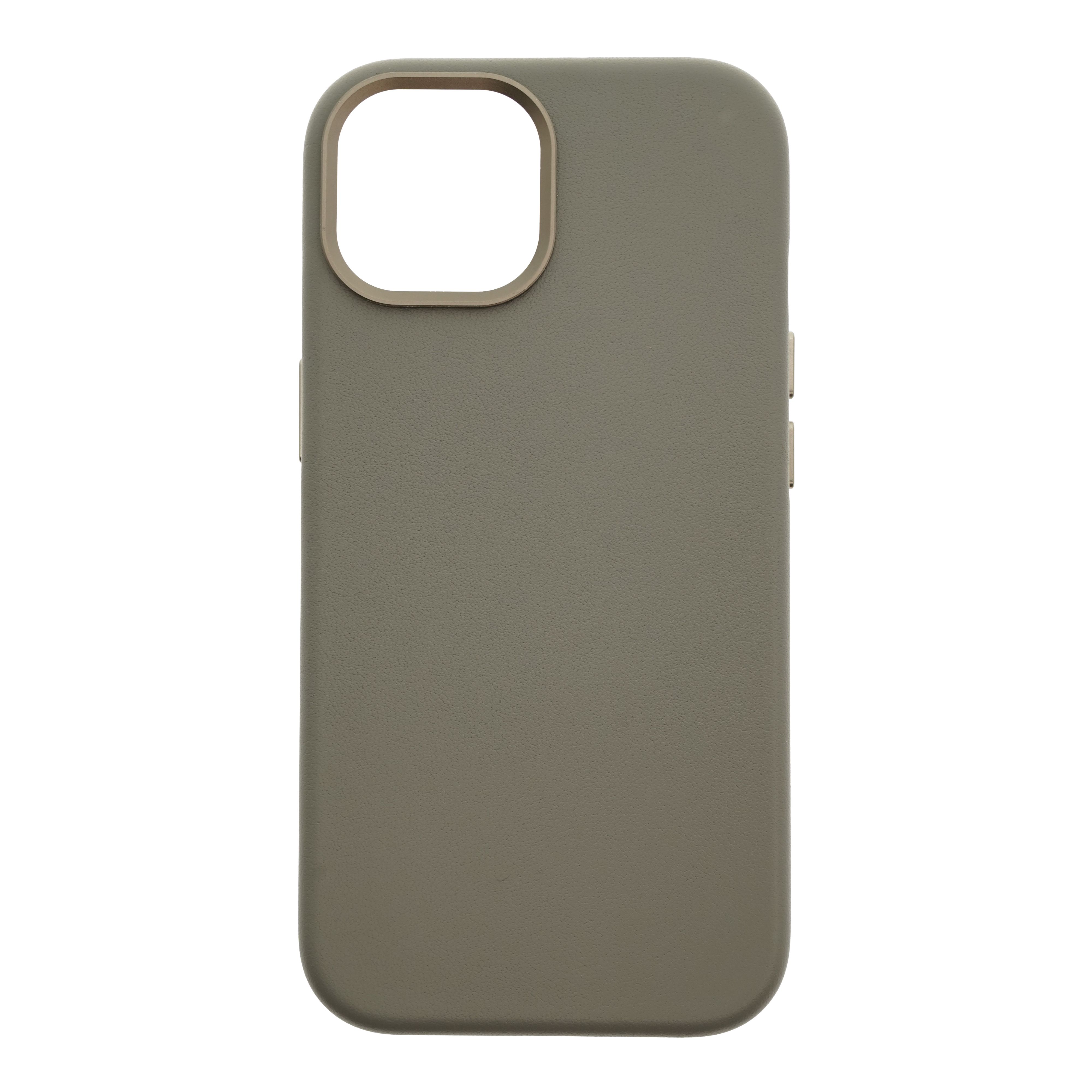 Dviced Leather case with magsafe for iPhone 15 - Grey