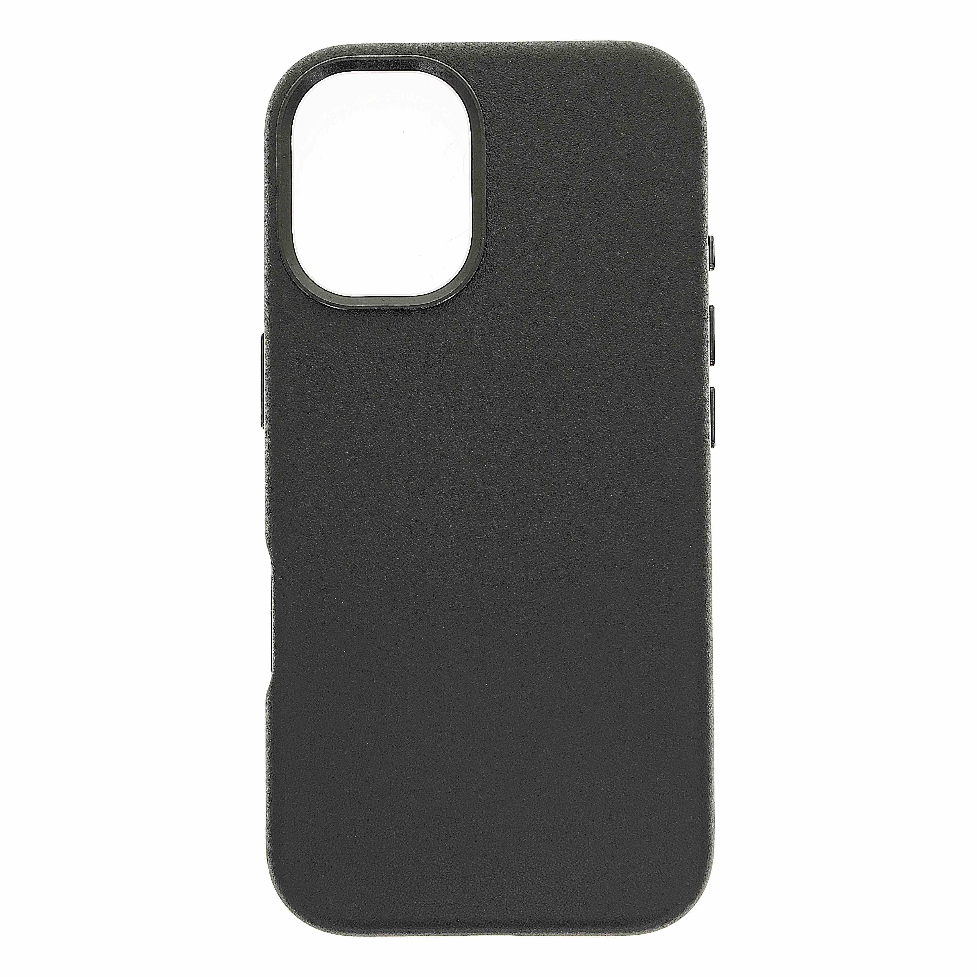 Dviced Leather case with magsafe for iPhone 16 - Black