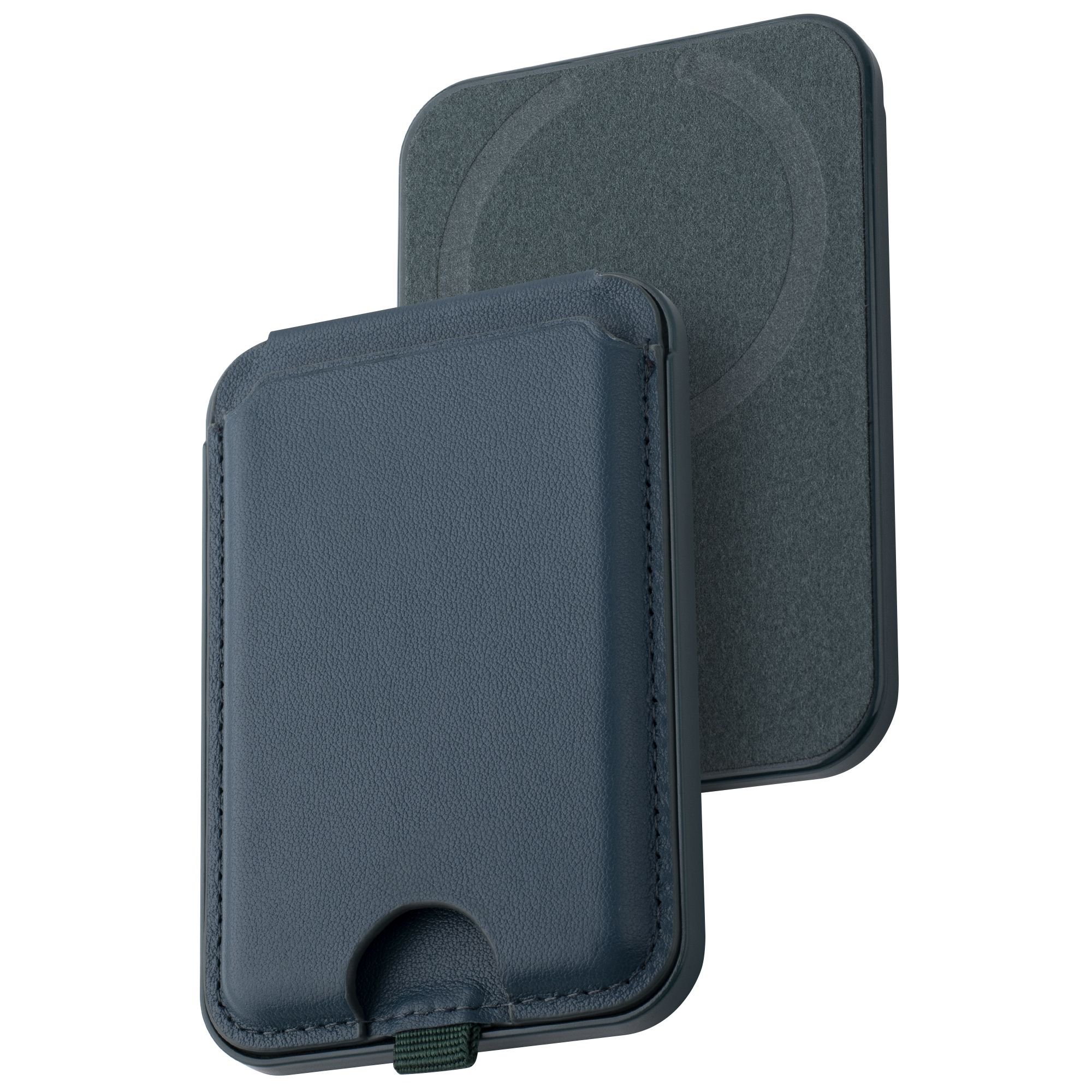 Dviced Leather magsafe foldable cardholder and stand - Blue