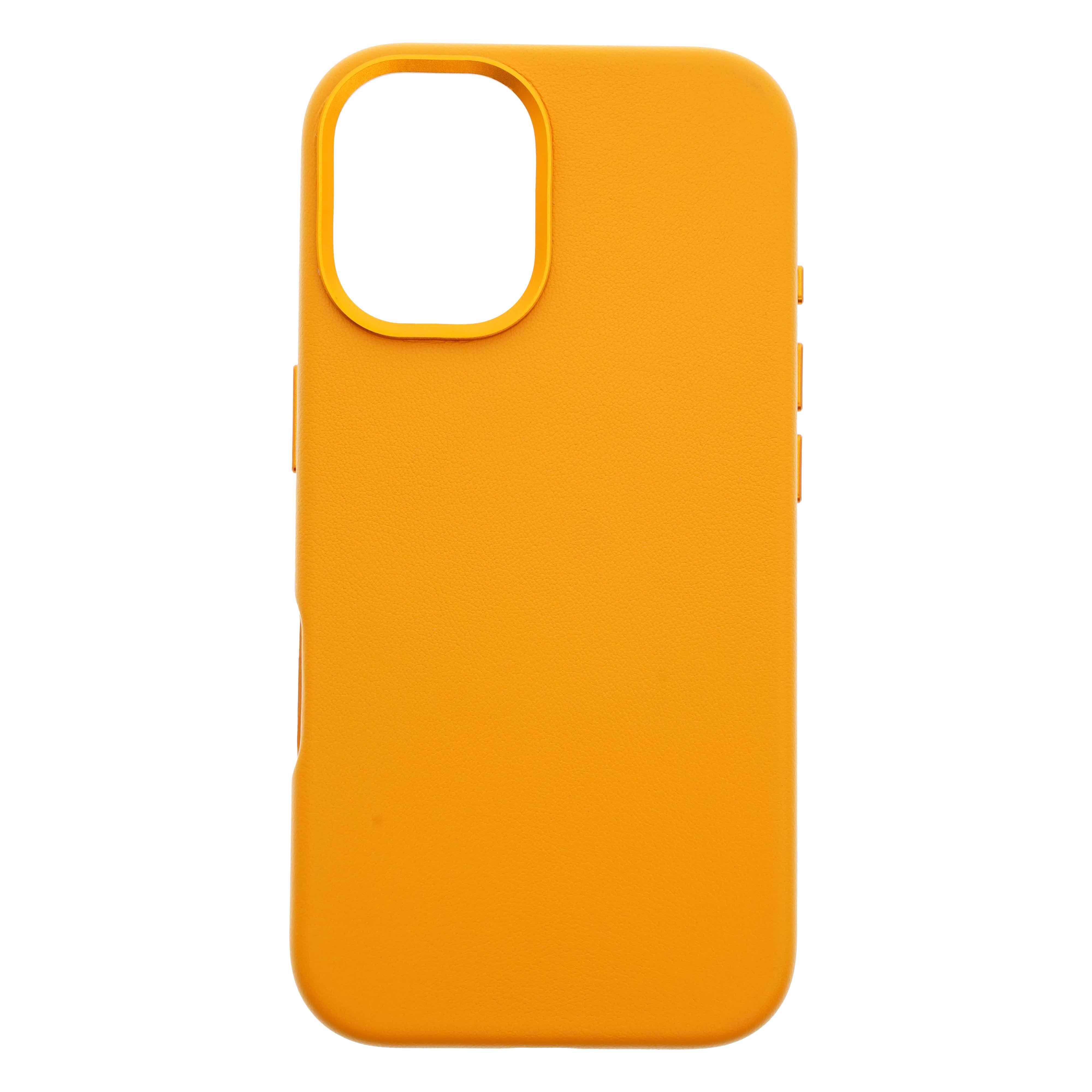 Dviced Leather case with magsafe for iPhone 16 - Orange