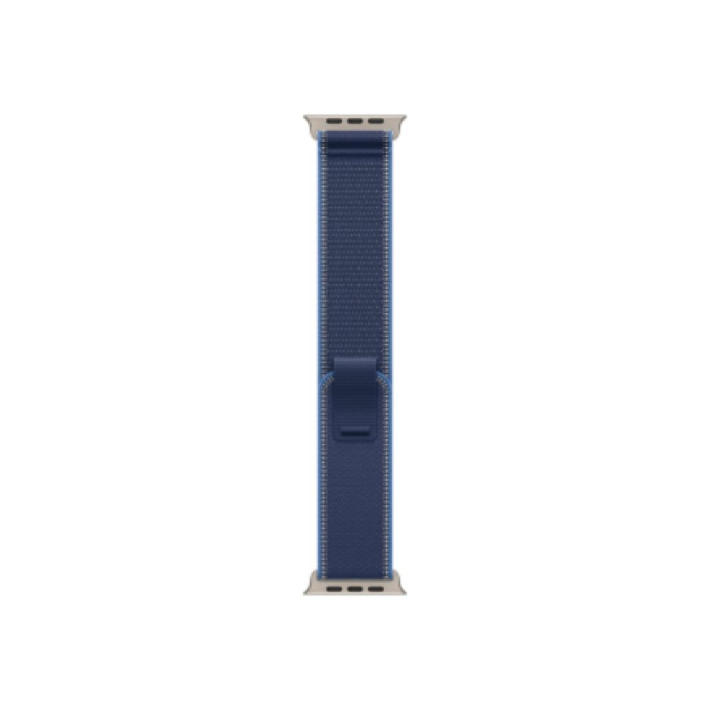 Curea pentru Apple Watch 49mm Blue/Bright Blue Trail Loop - M/L - Natural Titanium Finish