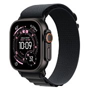 Apple Watch Ultra 3 GPS + Cellular 49mm Black Titanium Case with Black Alpine Loop - Large