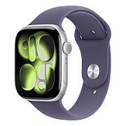 Apple Watch Series 11 GPS 46mm Silver Aluminium Case with Purple Fog Sport Band - M/L