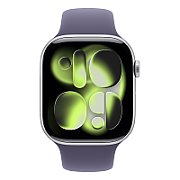 Apple Watch Series 11 GPS 46mm Silver Aluminium Case with Purple Fog Sport Band - M/L