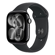 Apple Watch Series 11 GPS 46mm Jet Black Aluminium Case with Black Sport Band - M/L