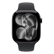 Apple Watch Series 11 GPS 46mm Jet Black Aluminium Case with Black Sport Band - M/L