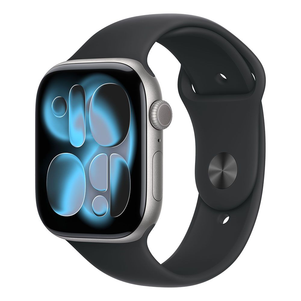 Apple Watch Series 11 GPS + Cellular 46mm Space Grey Aluminium Case with Black Sport Band - M/L