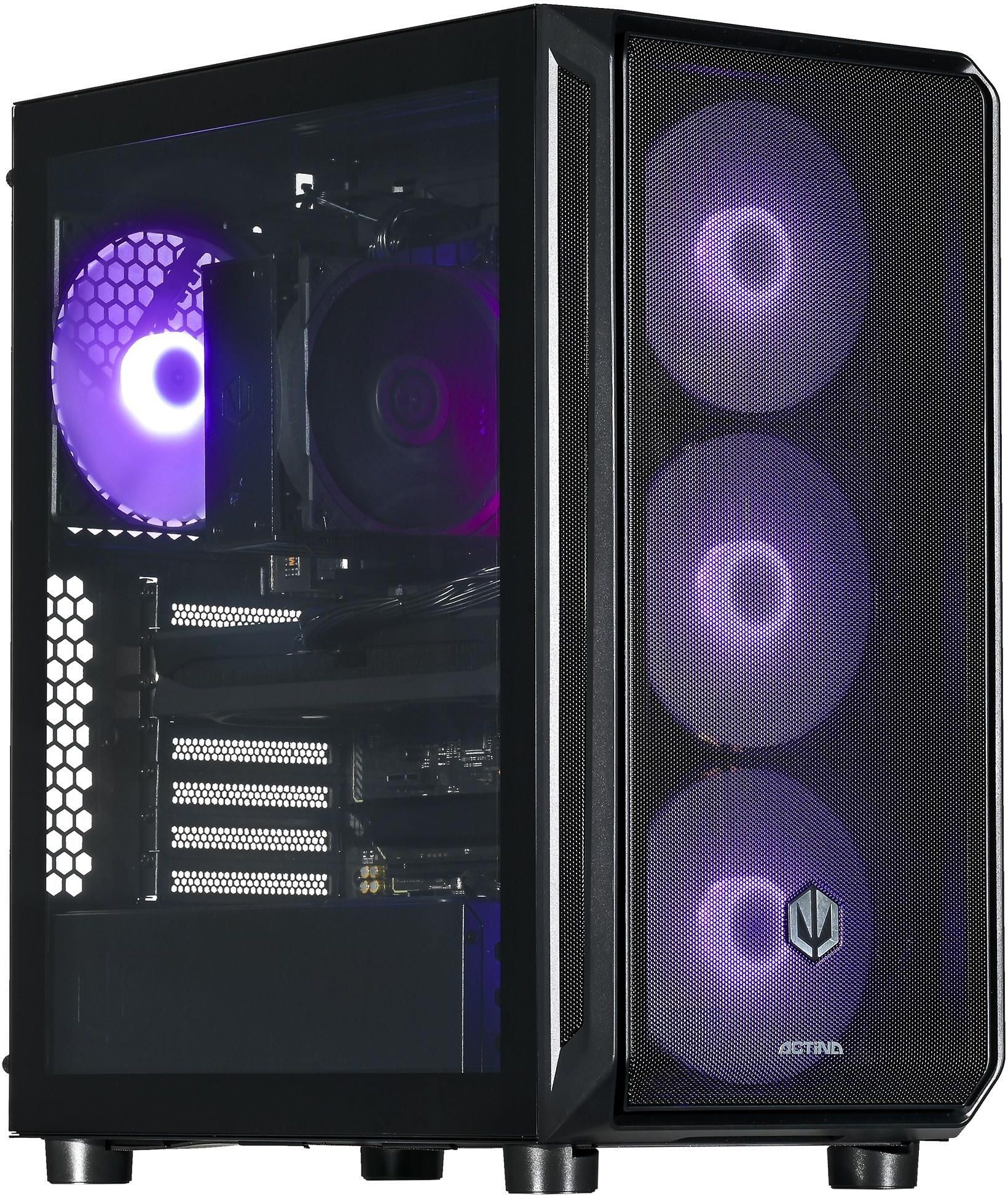 Desktop PC Actina Midi Tower, AMD 8700F (8 C / 16 T, 4.1 GHz - 5 GHz), 32 GB RAM, 2 TB SSD, AMD RX 9070 16 GB, Fara sistem de operare
