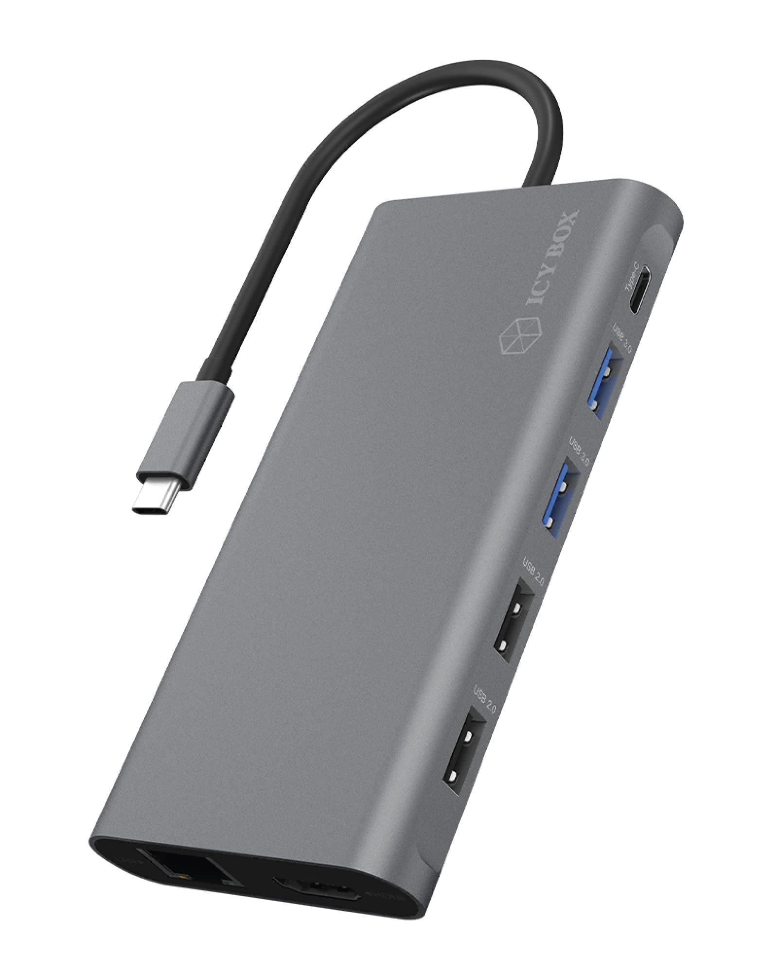 Dockingstation Notebook IcyBox USB-C -> 3x Videoaschnittstel