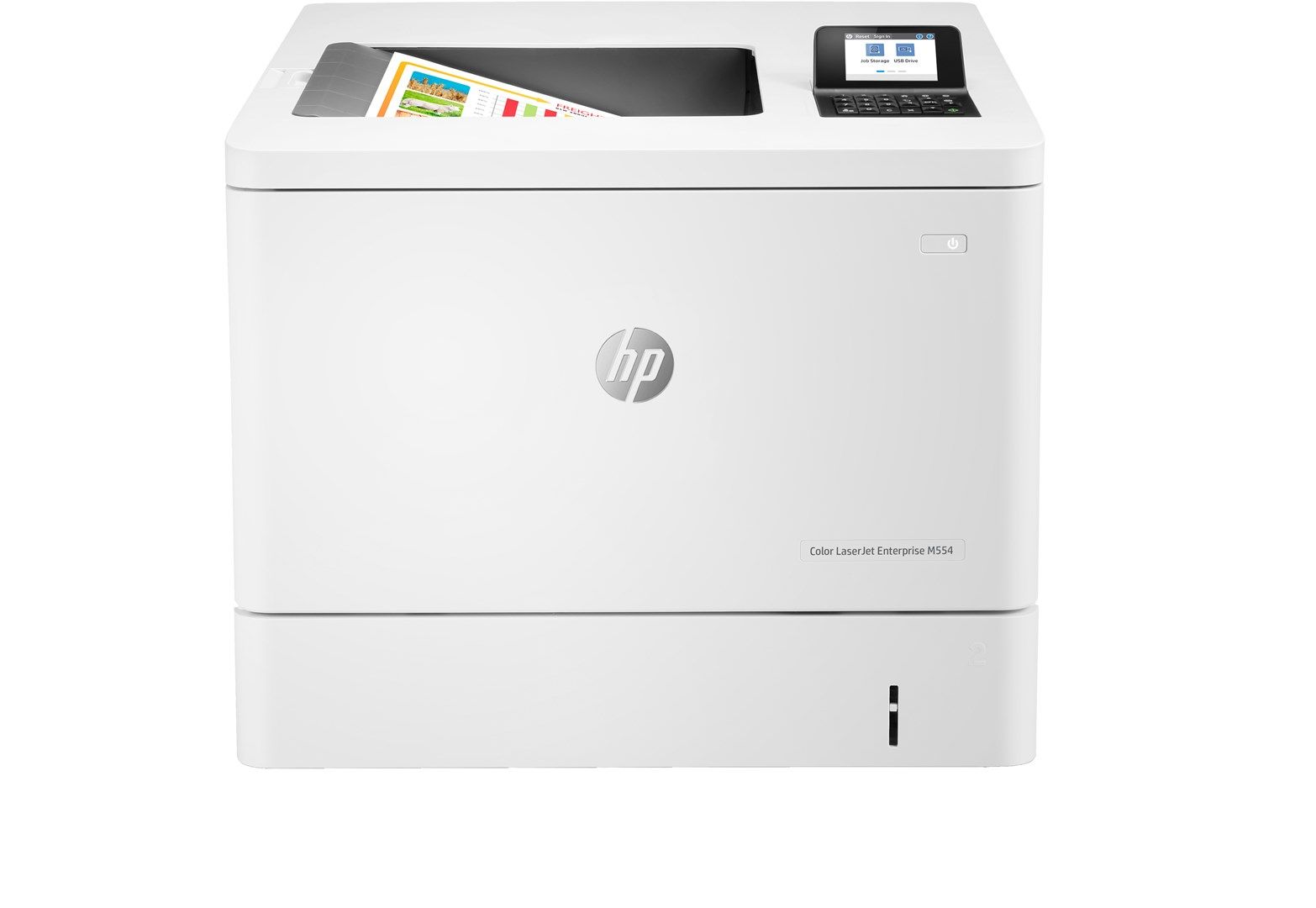 HP Color LaserJet Enterprise M554dn Printer  Print  Front-facing USB printing Two-sided printing