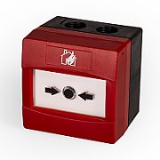 Buton adresabil INIM EC0011E manual de semnalizare incendiu, resetabil, rosu, IP67