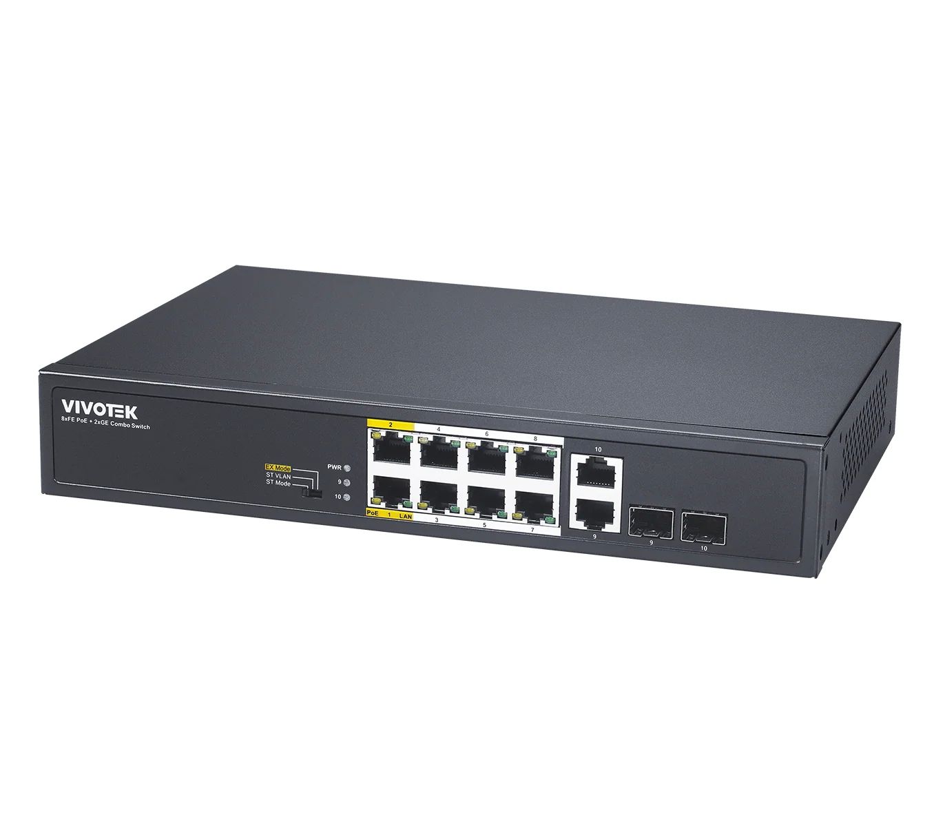 Switch Vivotek AW-FGT-100D-120 Unmanaged Switch 8xFE PoE + 2xGE Combo, RJ45, Max. 30W
