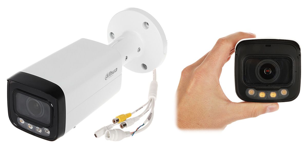 Camera de supraveghere Dahua IPC-HFW2249T-AS-IL-0360B Bullet  IP ONVIF, AI WizSense Smart Dual Light 2MP, 3.6mm, IR/lumina alba 60m/50m, WDR 120dB, MicroSD 256GB, alarma 1/1, audio 1/1, built-in Mic, PoE, IP67