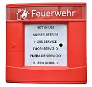 Buton conventional Bosch DM1103B-Ex dubla actiune, rosu, zona exploziva