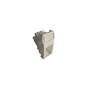 Conector inclinat, 1xRJ45 UTP cat.5e, 22.5x45 PowerCat, alb, (compatibil Legrand Mosaic) - Molex